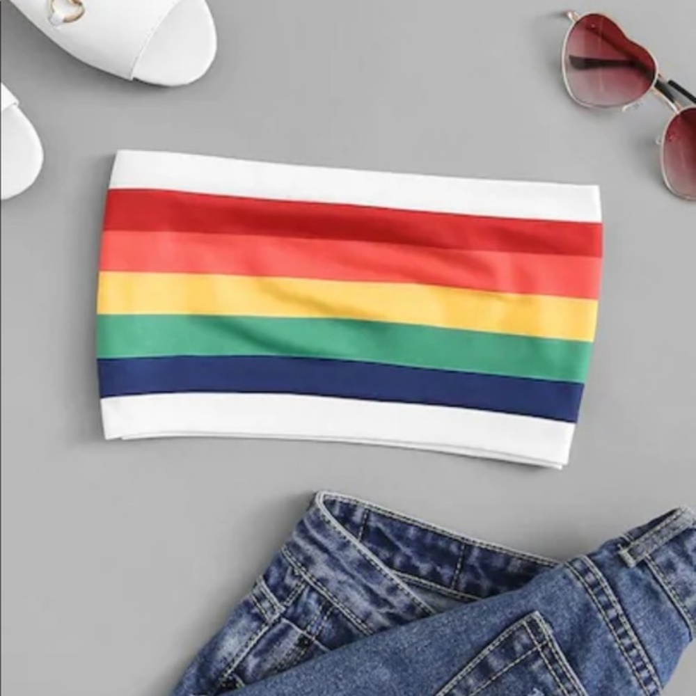 Pride Rainbow Tube Stop, NEW Rainbow Bandeau - Picture 2 of 4